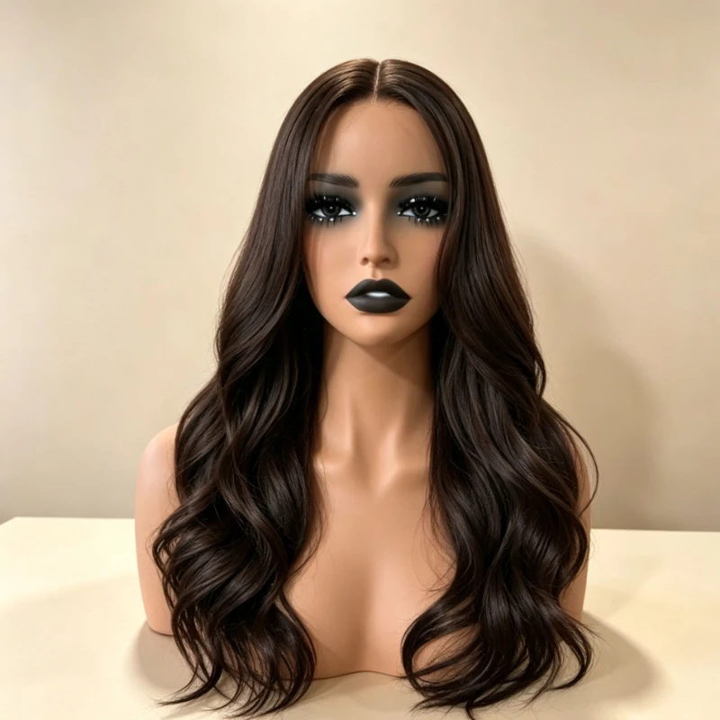 European and American new wig female head model makeup model head half body double shoulders PVC African model head