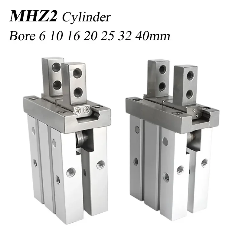 HLH MHZ2-10D/16D/20D/25D/32D/40D/10S/16S/20S/25S/32S/40S Pneumatic Finger Cylinder MHZ2 Small Parallel Cylinder Fixture Robotic