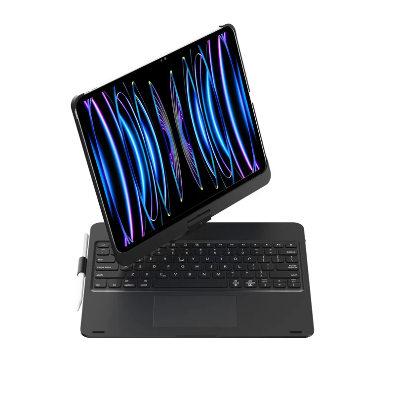 Imagem -02 - Capa de Teclado de Rotação para Ipad Pro 13 Capa de Teclado Touchpad Retroiluminado para Ipad Pro 13 Polegadas 2024 Funda 360 °