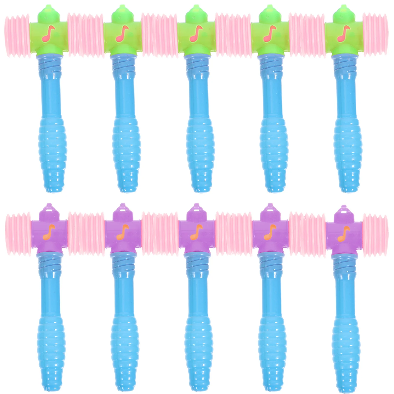 

10 Pcs Children Hammer Toy Small Size Mixed Color Plastic Kids Hammering Toys Squeaky Sound Fun Educational Gifts