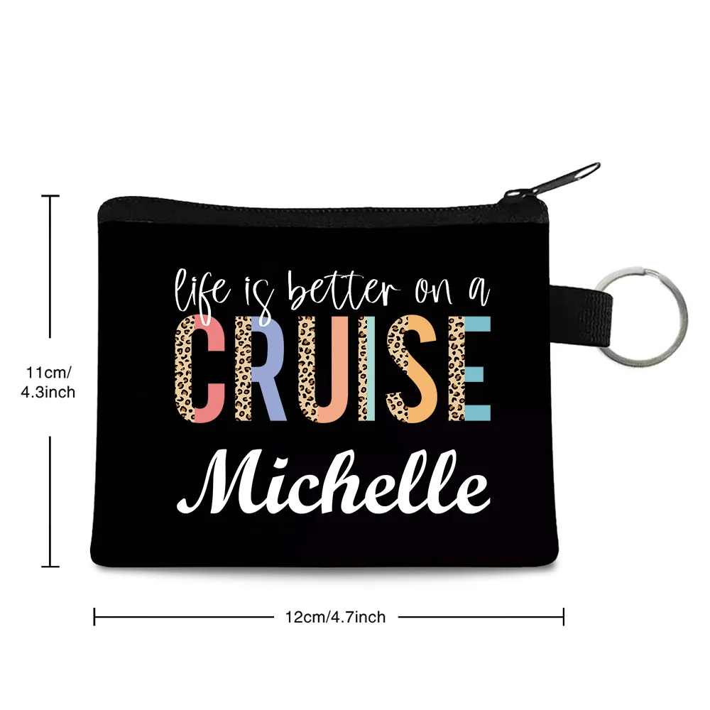 Personalized Customized Name Wallet Coin Pocket Cosmetics Pocketbook Bank Card Storage Holders Bag Portable Small Money Purses