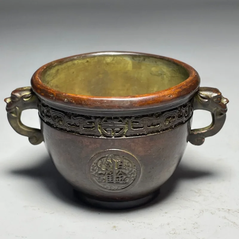 Wholesale copperware: double-beared copper , water , wealth-attracting vat, treasure bowl, decorative piece, home-use smal