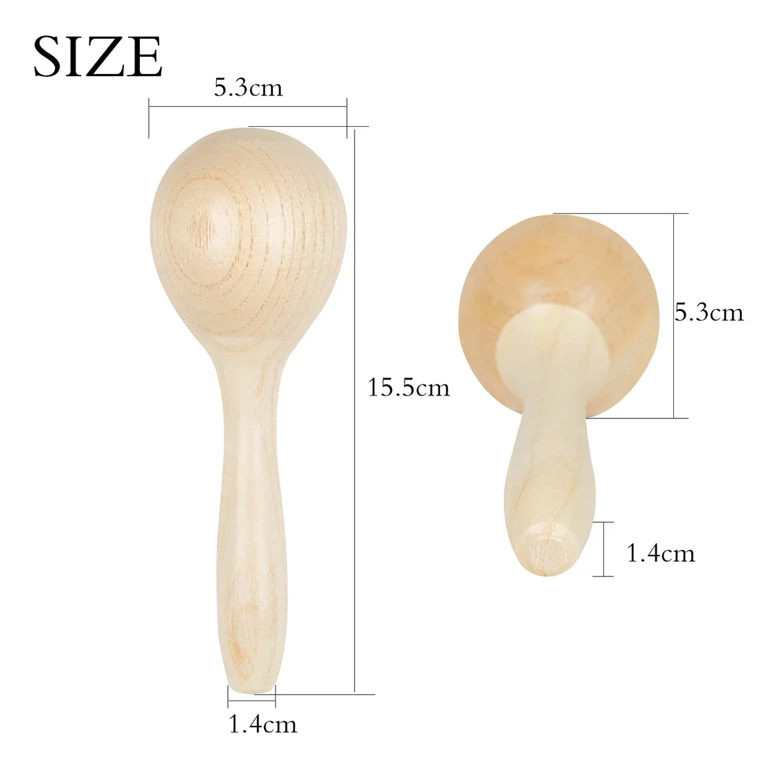 IRIN Spruce ไม้ Maraca ของเล่นเด็กการศึกษาของเล่นเด็กดนตรีตรัสรู้เด็ก Orff Percussion Instruments