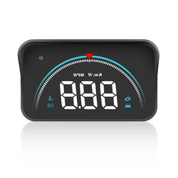 Universal Car Display Screen with HUD OBD2 LCD Heads Display Projector Portable Windshield Projector Speedometer Clock Function