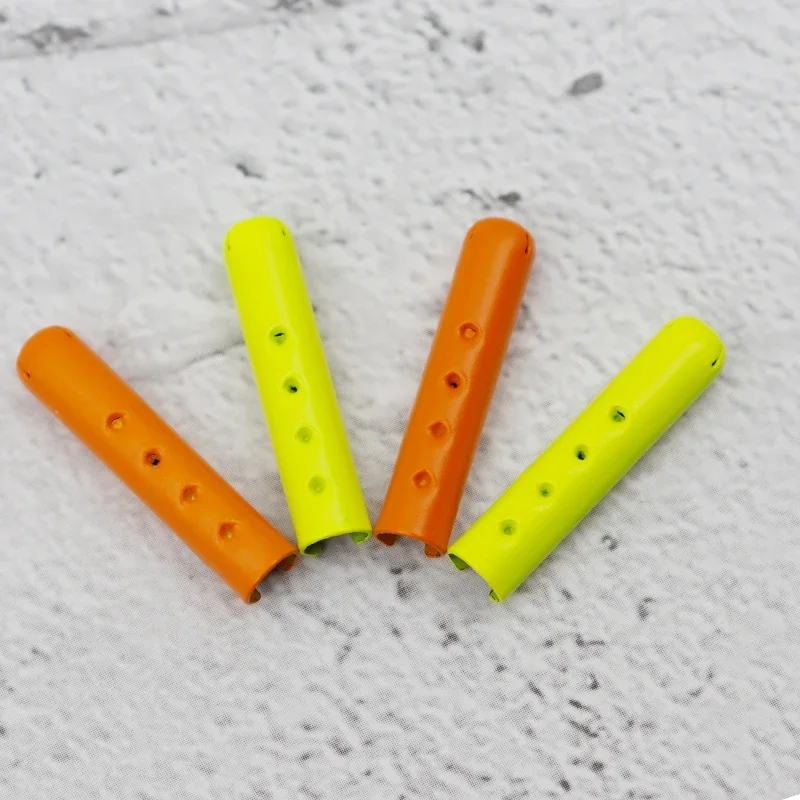 Coolstring Decorations 23*4MM Canvas Sneaker Tape Orange/Yellow Skin Feeling Painted Metal Tips 20Pcs/set Cord Aglets Wholesale