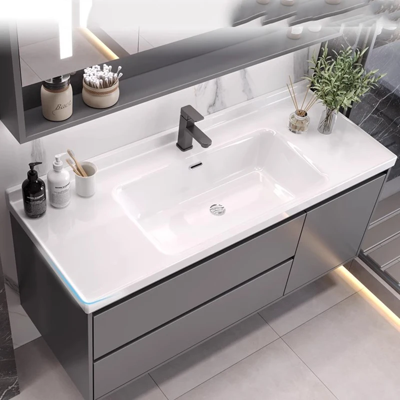 

Organizer Storage Bathroom Cabinet Mirror Accessories Wall Toilet Display Partitions Cupboard Modern Gabinete Hotel Furniture
