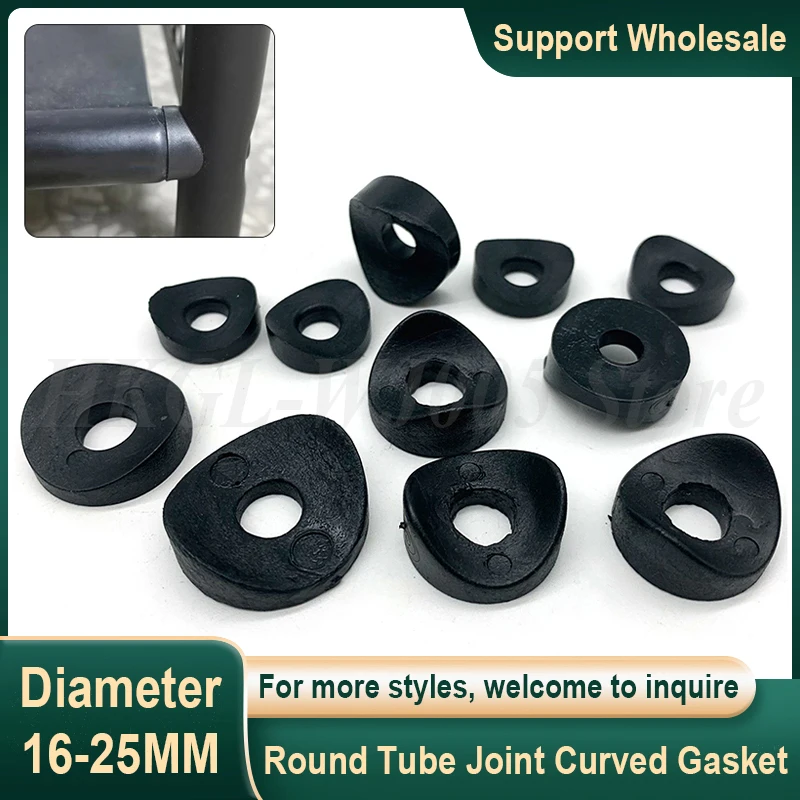 Black Duckbilled Spacer Round Tube Joint Curved Gasket Fastener Hollow Curved Spacer Duckbill Spacer Washer Dia 16/19/22/25mm