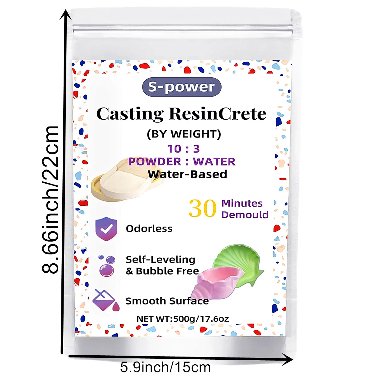 Casting Powder, Fast Curing Water Activated Plaster for Mold Making, Trays, Coasters and Crafts
