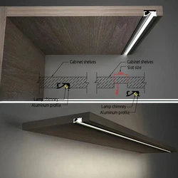 20x9mm 5 szt. 0.5m wszechstronne rozwiązanie oświetleniowe: profil aluminiowy LED kanał do szafek