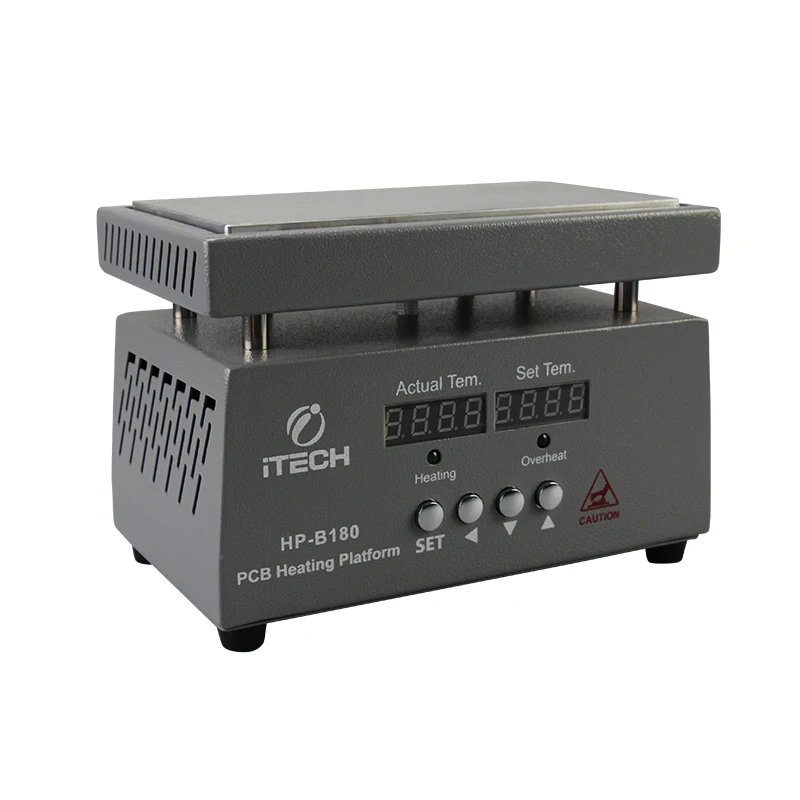 ITECH Multifunction Preheating Station 18x10cm Double Digital Display Heating Table Temperature Control Pcb BGA Heating Platform