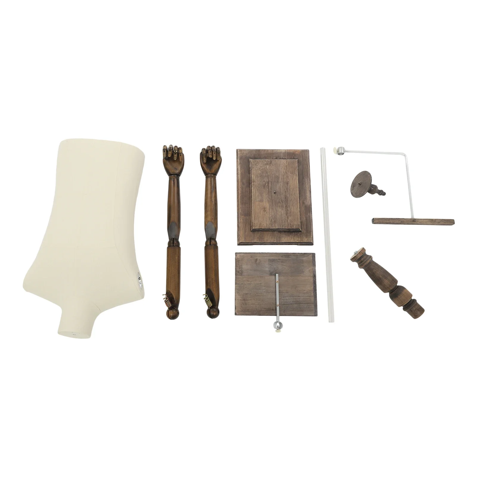 شكل فستان رجالي قابل لضبط الارتفاع - طراز أوروبي عتيق، أذرع قابلة للفصل، موفرة للمساحة، مثالي لعرض متجر الملابس