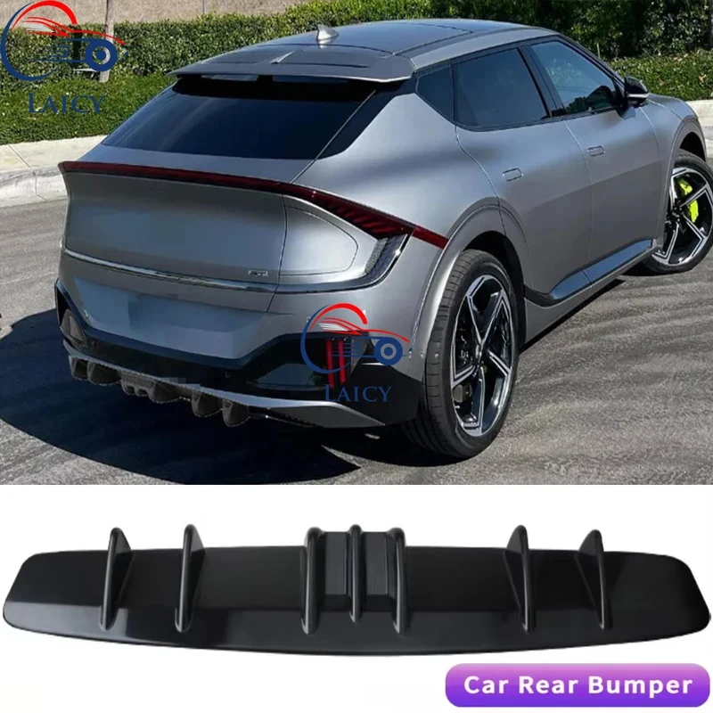 

LAICY 7 fins For K-ia EV6 2022-2024 Car Rear Diffuser Fin Bumper Lip Splitter Spoiler Chassis Deflector Lip Kit Carbon