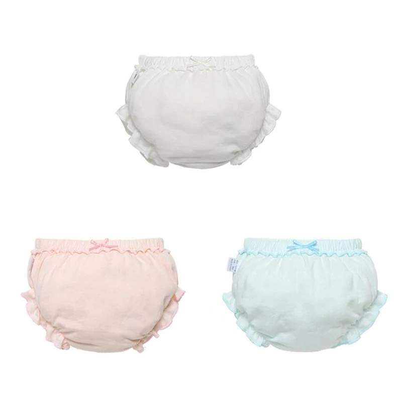 3 Piece/Lot Baby 100% Cotton Panties Girl Soft Briefs Female For Newborn Children Underwear Infant Kids Cartoon Bow Underpants