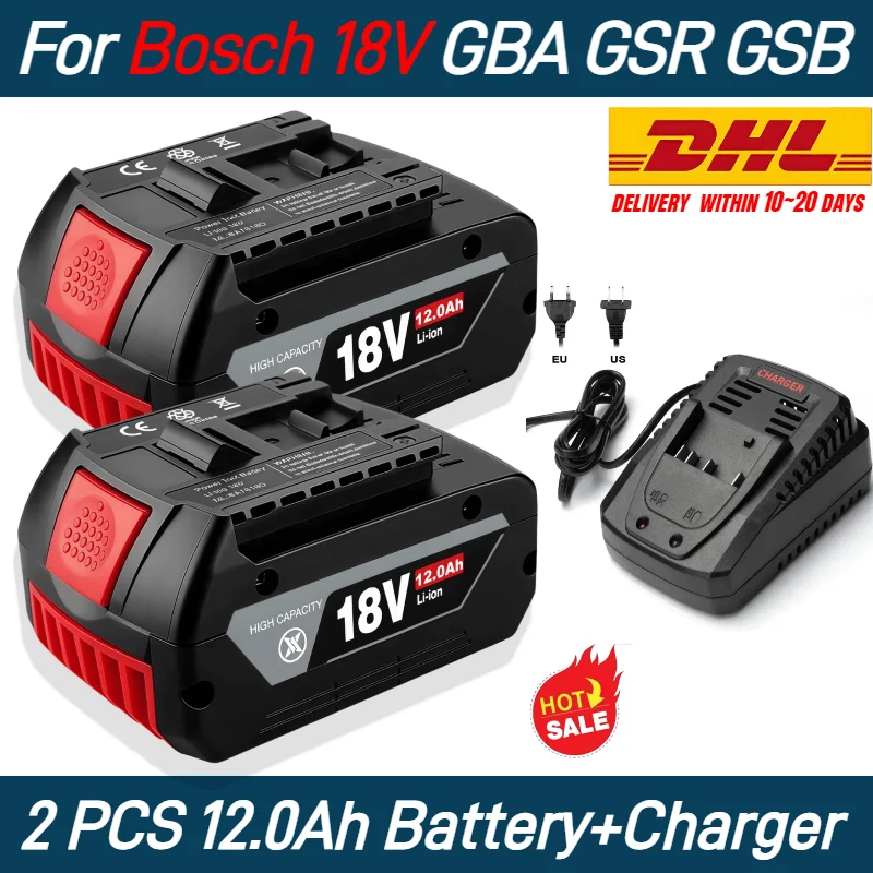 

18V 12.0Ah Original for Bosch 18V Battery Professional GBA GBH GSR GSB BAT618 BAT609 BAT620 tools 12Ah Replacement Battery