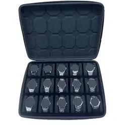 15 Slots Watch Box Collection with Carry Handle Watch Storage Display Organizer for Men Women Friends Travel Watch Collectors