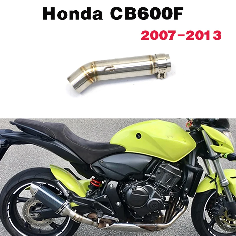 Motorcycle Exhaust Pipe Muffler Baffle Pipe Escape Middle Connection Slip on For Honda Hornet CB600F CB 600F 2007- 2013
