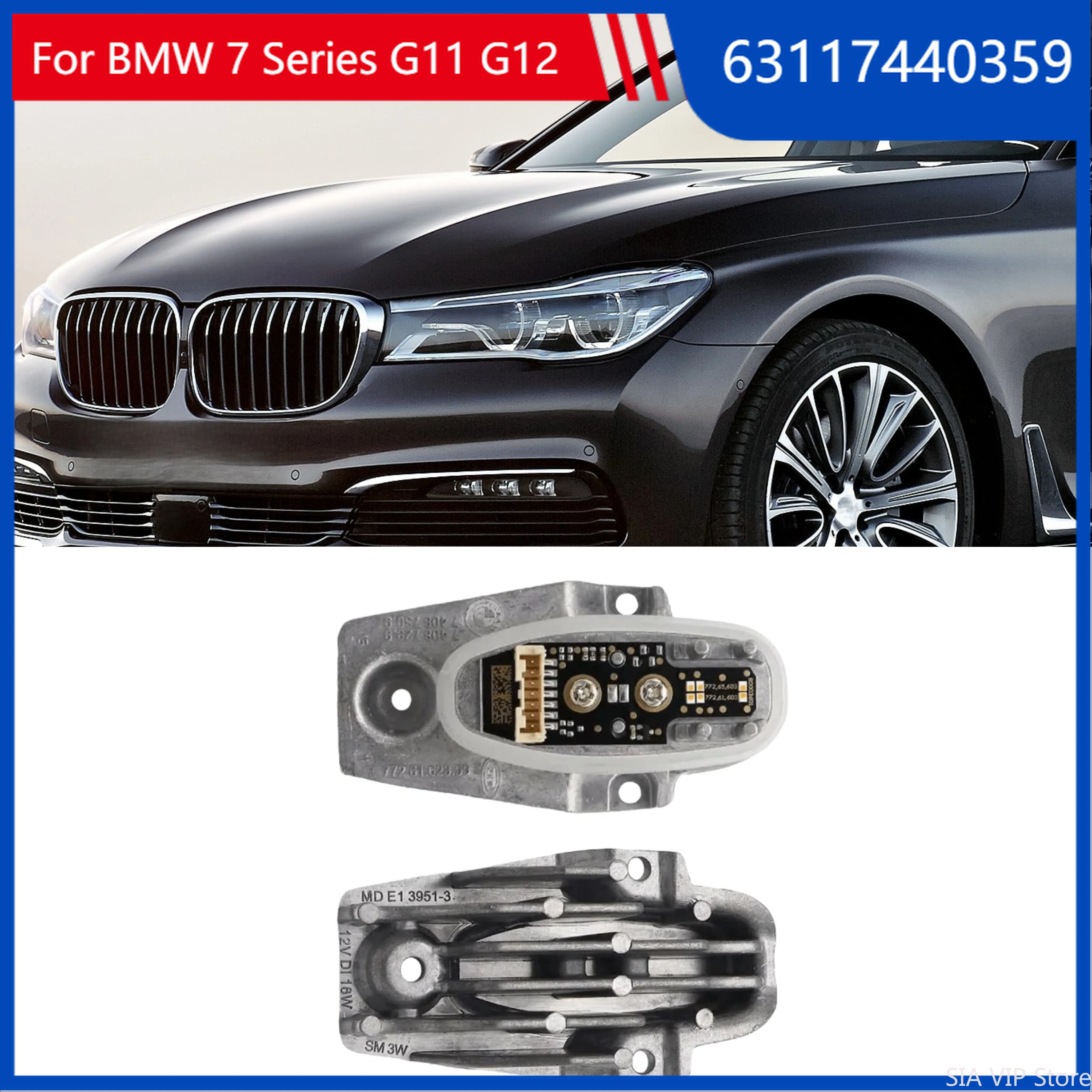 

Новый светодиодный модуль указателя поворота и ДХО OE 63117440359 для фар BMW 7 серии G11 G12 LED 2017 года выпуска и новее