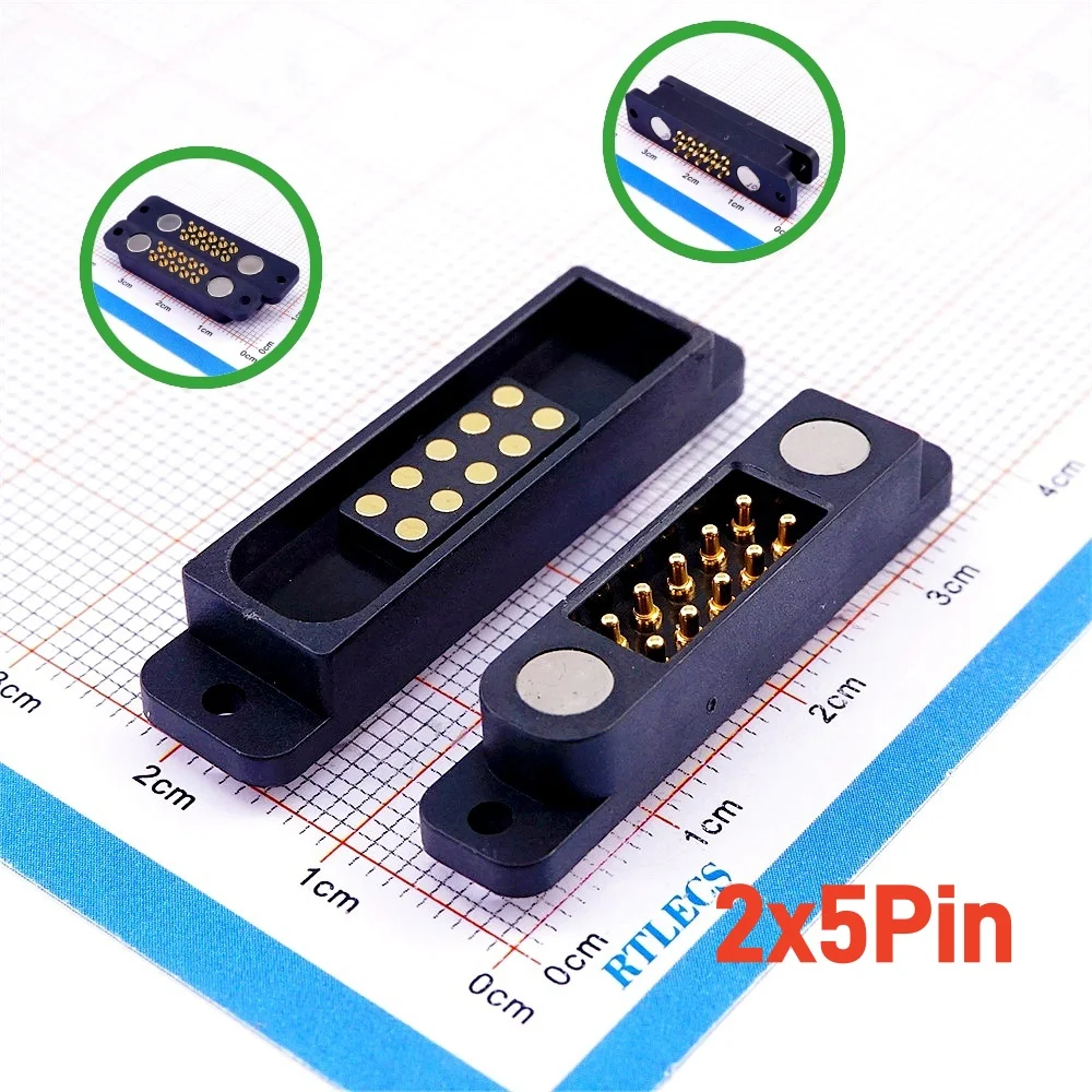 1/3/5 Paar 2A magnetischer Pogo-Pin-Stecker 8 10 12 14 16 20 Positionen Federbelasteter 2,54 mm männlich weiblich DC-Steckdosenkontakt