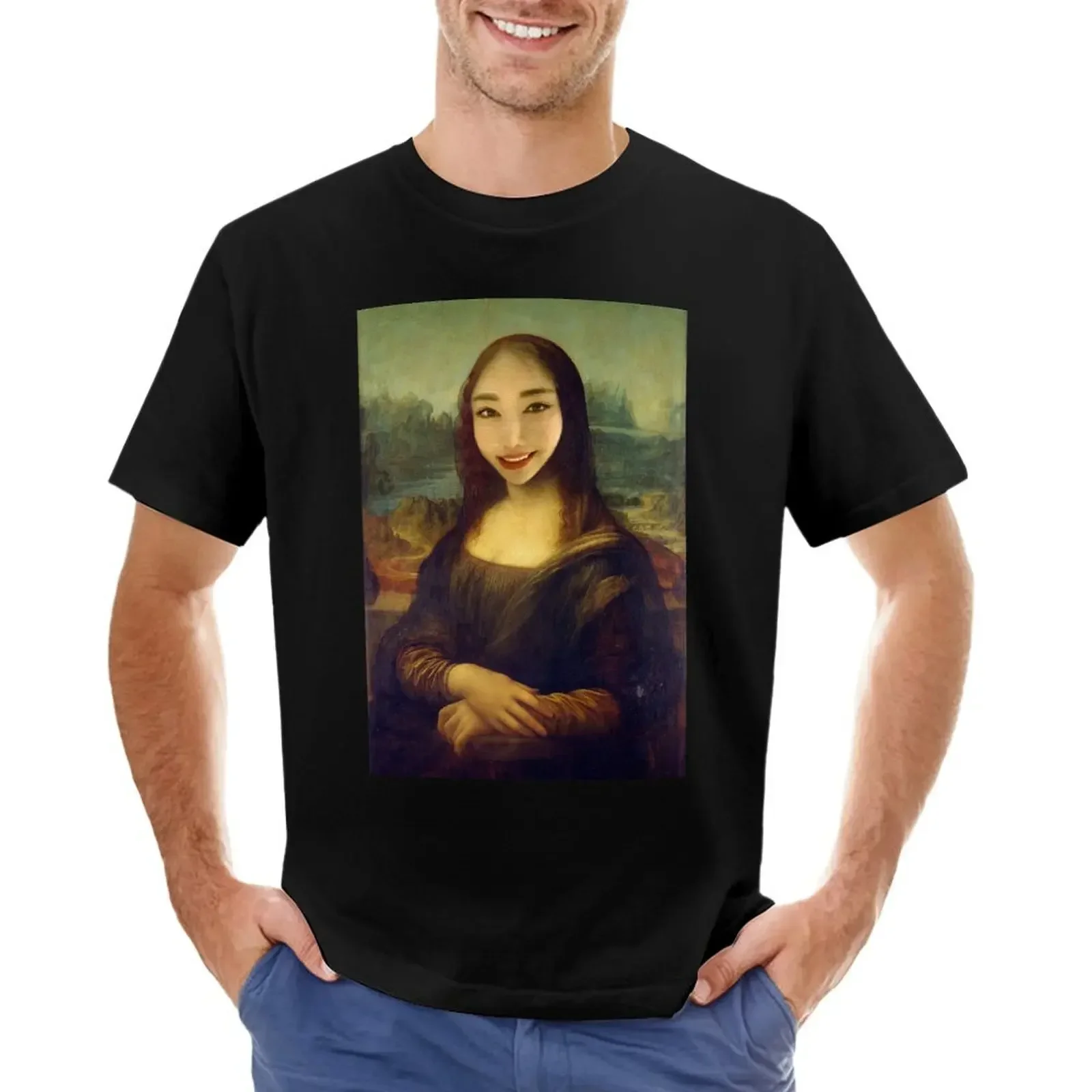 Mona Jiafei T-shirt Short sleeve tee oversizeds anime tshirts for men