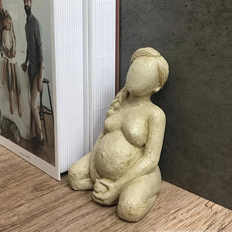 Creative Mud Woman Pregnancy Sculpture Table Decor Home Decoration Accessories Women Pregnant Statue