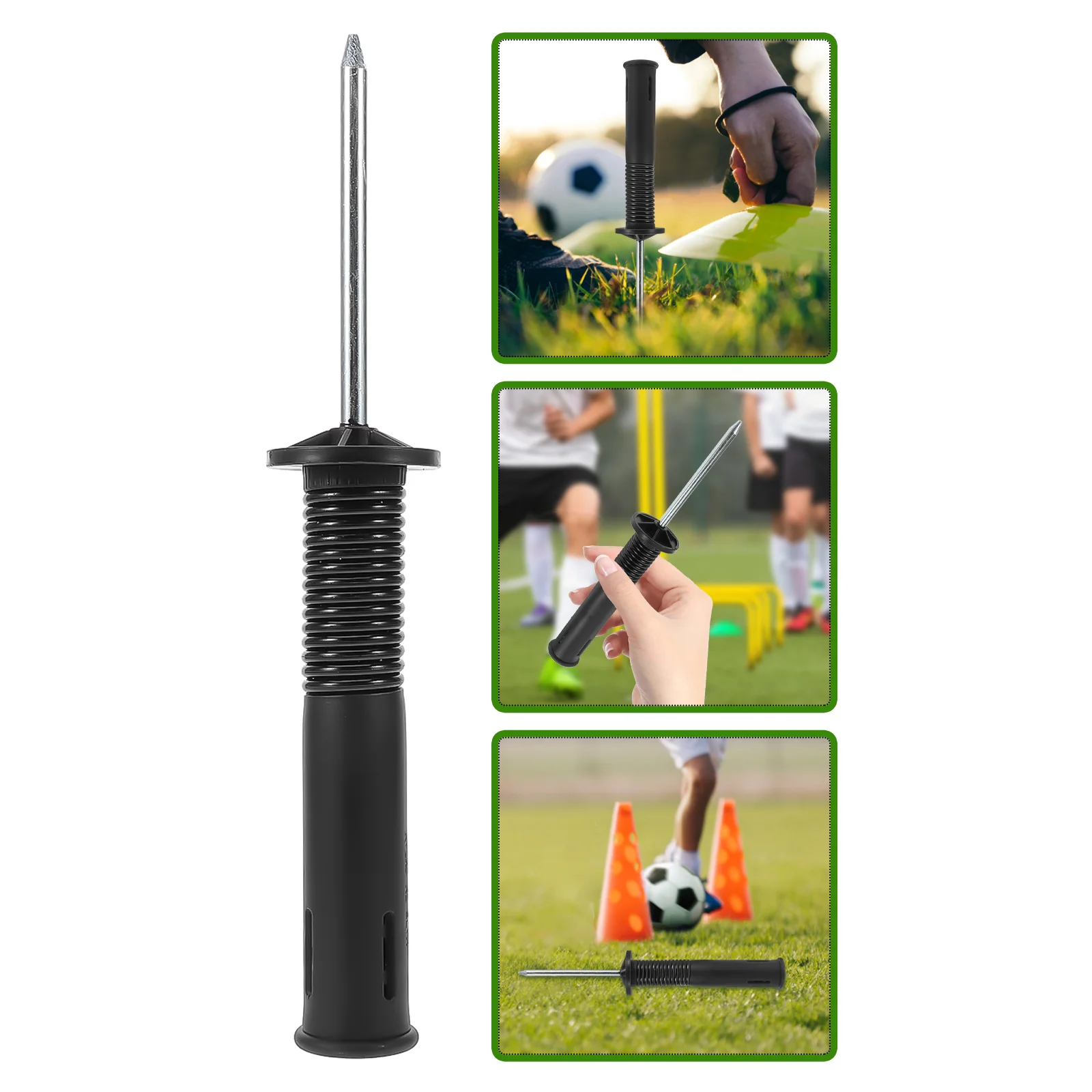 

Spring Floor Nails Football Flagpole Holder Soccer Ground Stake for Corner Spike Spring-loaded Training