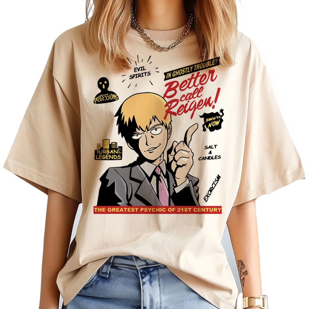 Mob Psycho 100 t shirt teen party vintage jojifuku scene  2000s top tees baddie streetwear korean fashion Retro harajuku view 4