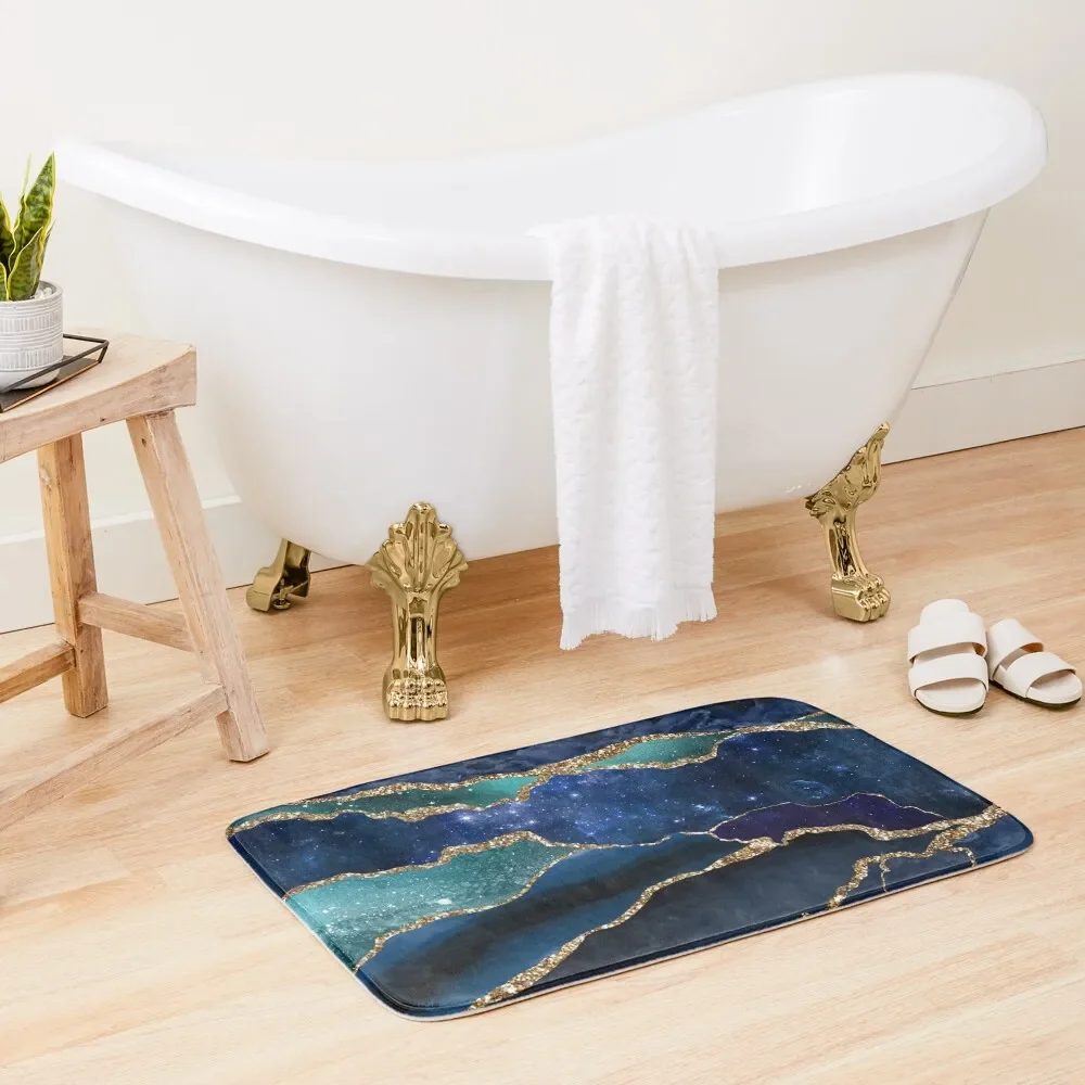 

Glamour Milky Way Faux Marble Galaxy I Bath Mat Anti-Slip Bathtub Bathroom Accessories Sets External Entrance Doormat Mat