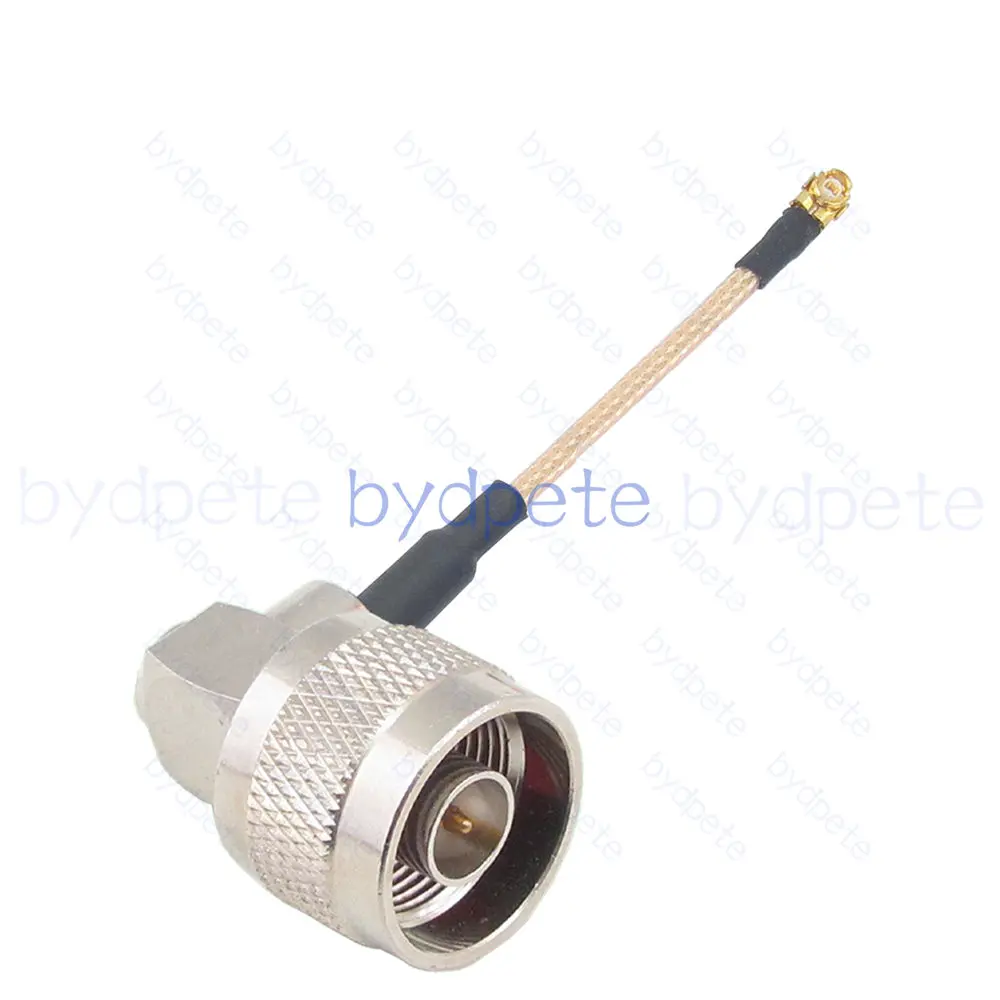 IPX UFL U.FL Plug to N Type Male Right Angle 90degree RG178 Pigtail Cable 50 Ohm  RG-178 Wifi Antenna Strand Fiber Communication