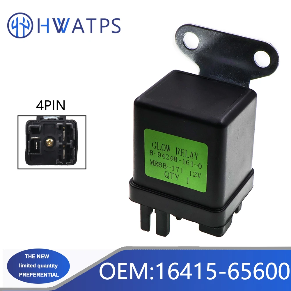 1/5/10 PCS New Car Accsesories Glow Plug Relay 16415-65600 89424-81610 For Kubota D722 D902 D905 D1105 L2900DT SVL75-2 L4200F-C