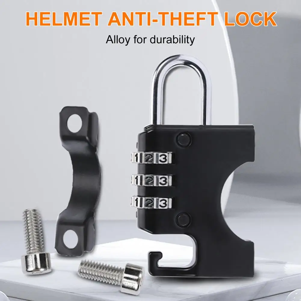 

Bicycle Combination Lock 1 Set Wear-resistant Multi-function Easy Installation Bicycle Anti-loss Helmet Lock Bike Supplies