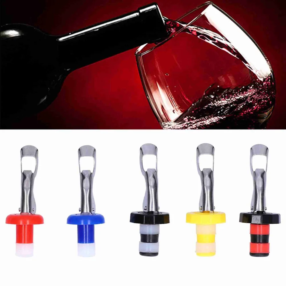 5pcs Silicone Wine Bottle Plug Manual Reusable Beverage Bottle Cork Expanding Plug Airtight Seal Vacuum Wine Stopper Champagne view 3