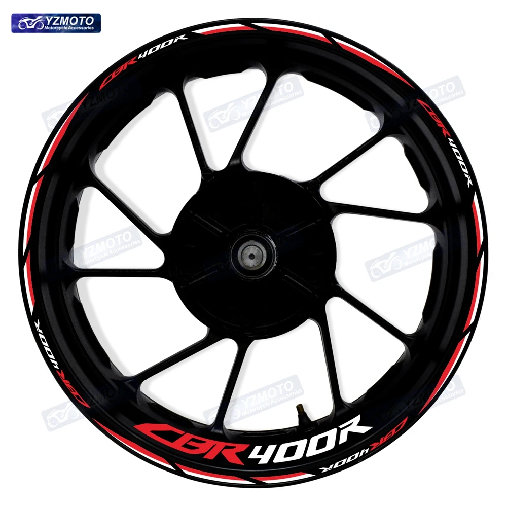 Per Honda CBR400R CBR 400R Moto 17 Pollici Ruota Anteriore E Posteriore Adesivo Mozzo Decal Modificato Riflettente Decorativo Cerchio Adesivi