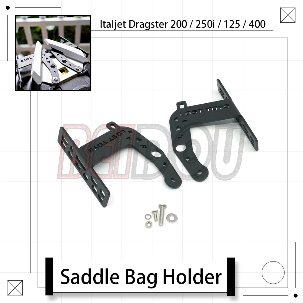 

For Italjet Dragster 200 / 250i / 125 / 400 Motorcycle Saddlebag Holder Side Bag Holder Saddle Bag Holder Fit Italjet Dragster