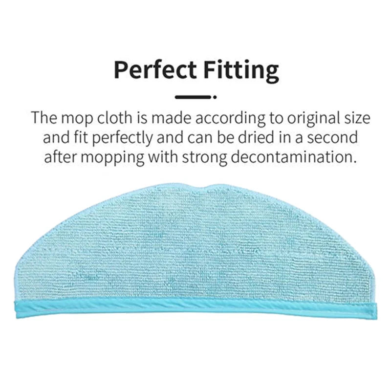 10 peças almofadas de pano mop para homerun série 7000 xu7100/01 xu7100/02 peças de reposição acessórios de limpeza doméstica-A77G