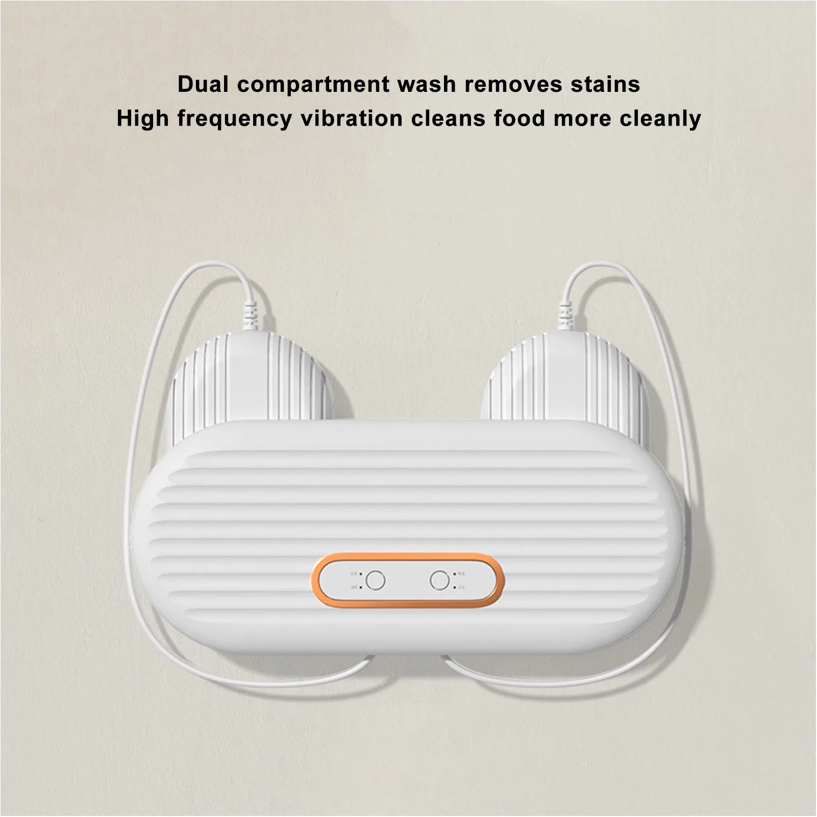 Machine à laver les fruits et légumes alimentée par USB, double chambre murale, 4 Modes de nettoyage, dispositif de nettoyage des légumes