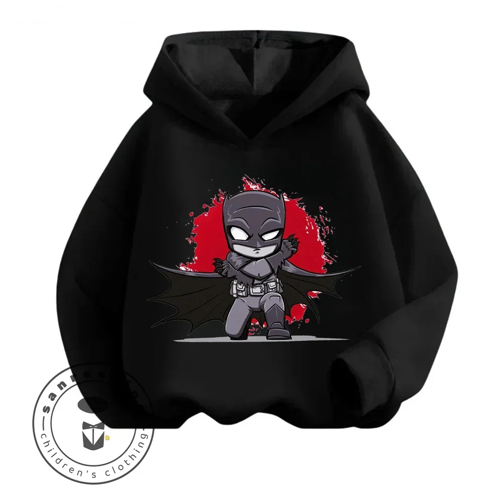 Transform Look with Untamed Style of Black Panther Cartoon Showcasing Soft Textures Children's Spring Autumn Long Sleeve Hoodie