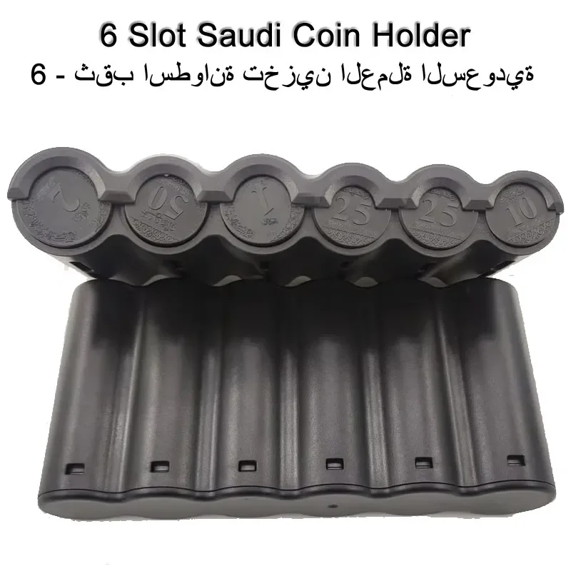 Creative 6 Tubes Euro Japan Saudi Coin Holder Coins Dispenser Sorter Collector For Waiter Cashier Driver Money Storage Safe Box