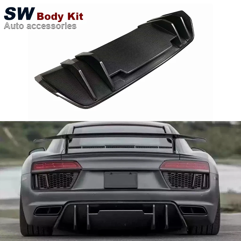 

Carbon Fiber Vorsteiner Style R8 Rear Diffuser For Audi R8 V8 V10 2016-2018 Upgrade Rear Bumper Splitter Lip Diffuser Cover Trim