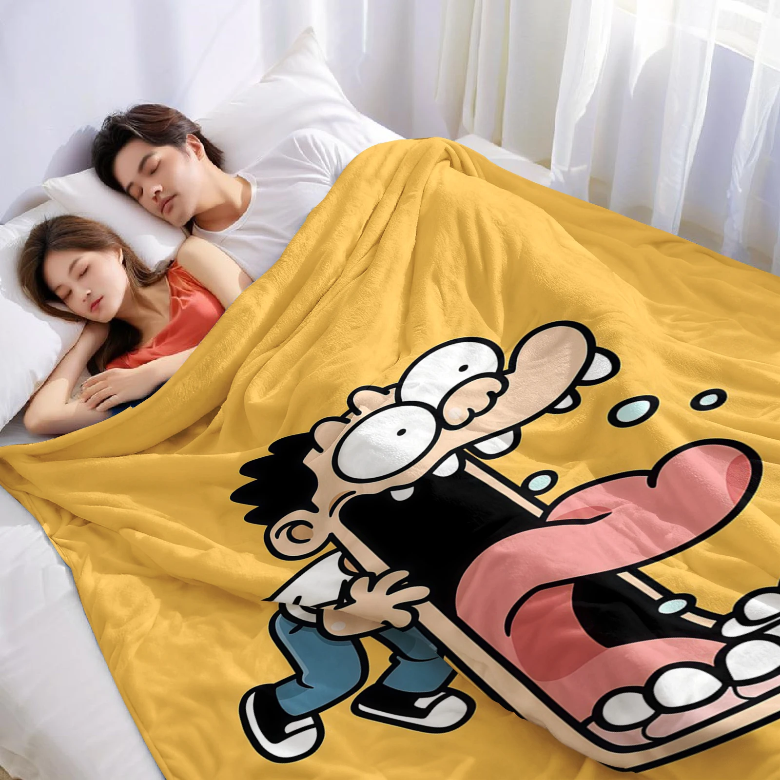 Goofy Cartoon Ultra Soft Sherpa Fleece Blanket Fluffy Warm Halloween Cozy Throw for Sofa Couch Bedroom Gift All season