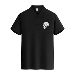 Skull Logo Mens Polo Tshirt Summer Casual Fashion Oversized Clothing Top Loose Comfortable Soft T-Shirt