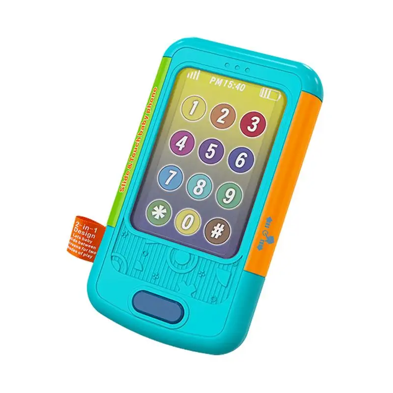 

Pretend Cell Phone Model Bilingual Storytelling Machine Simulated Touch Screen Music Phone Interactive Story Toy With Light