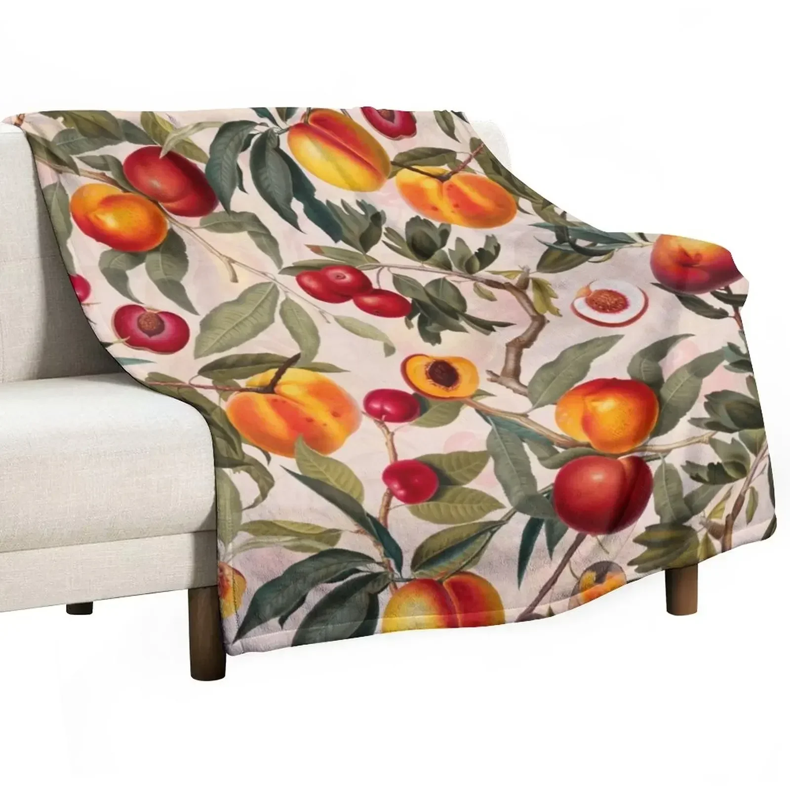 

Vintage Fruit Pattern XXIII Throw Blanket warm for winter blankets ands Beautifuls Blankets