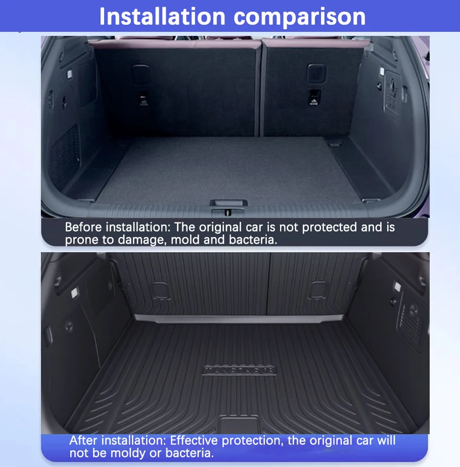 الحصير صندوق السيارة ل Hongqi EHS7 Tiangong 08 2024 2025 2026 مقاوم للماء بطانات البضائع تخزين يغطي منصات المقعد الخلفي اكسسوارات السيارات