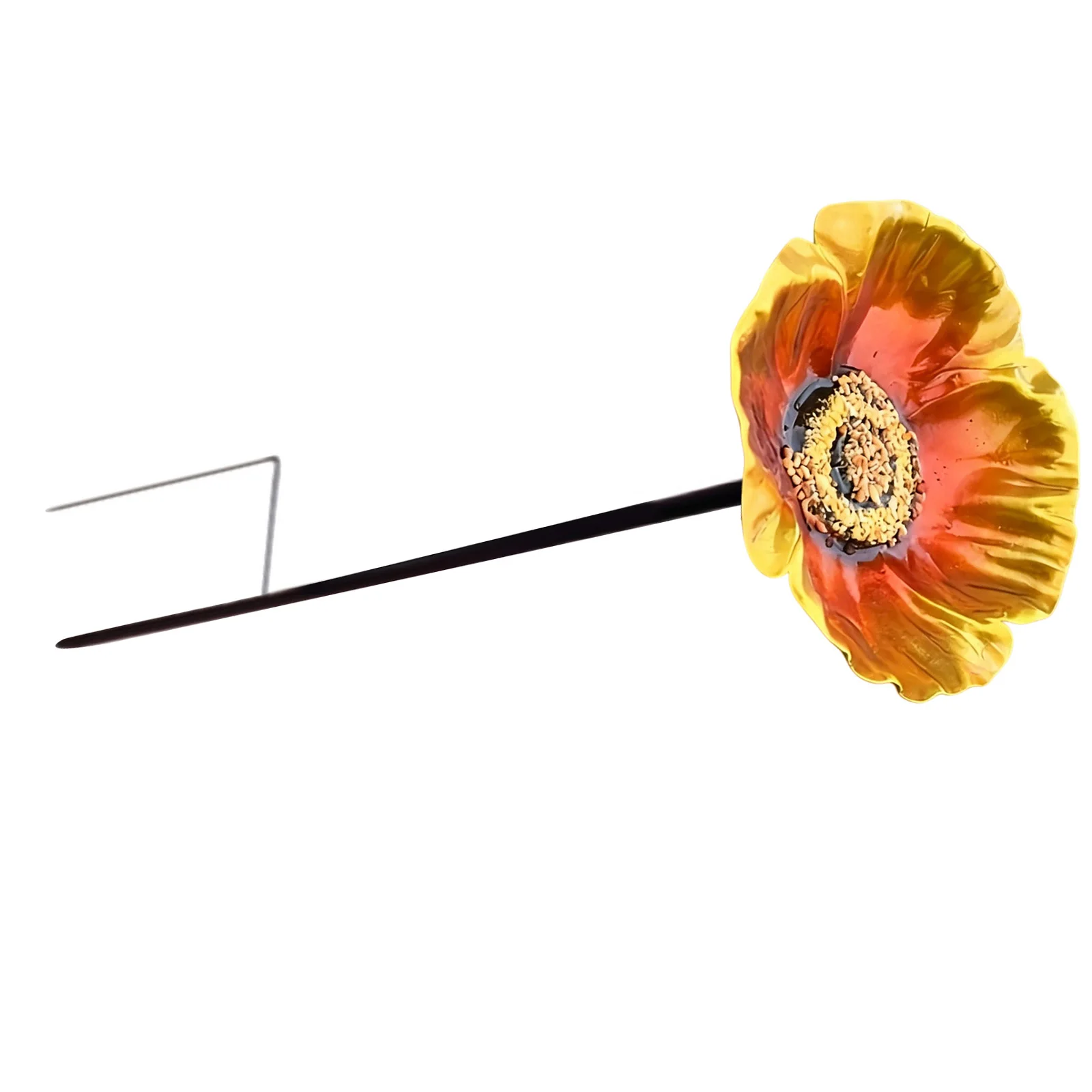Bee Watering Station Decorative Bowl Bird Bath Garden Stake Metal Bee Butterfly Feeder for Outdoor Garden Yard Lawn Decor