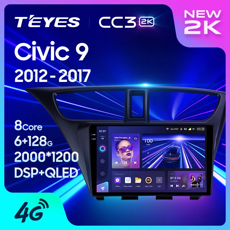 TEYES CC3 2K For Honda Civic 9 FK FB 2012 - 2017 Car Radio Multimedia Video Player Navigation stereo GPS Android 10 No 2din 2 din dvd