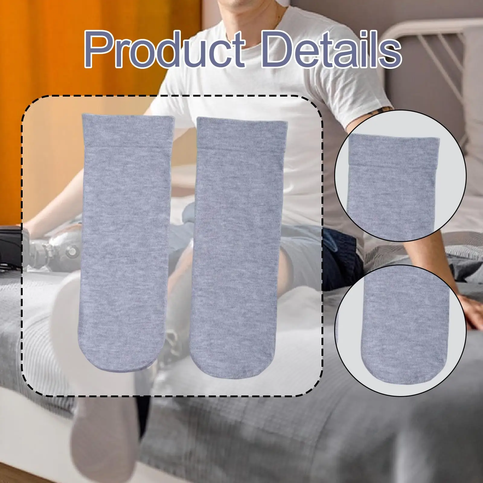 

2 пары носков для ампутантов, удобные, утолщенные, мягкие, впитывающие пот, для женщин и мужчин, защитные, дышащие, для протезов, удобные