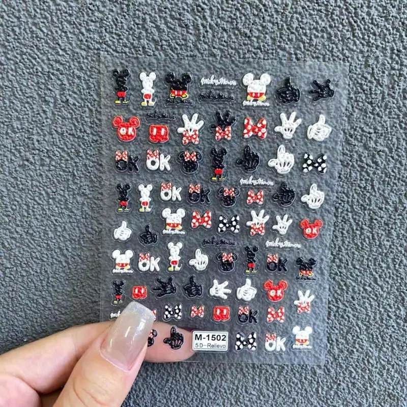 Nuevas pegatinas de dibujos animados de Mickey Mouse, impermeables, 3D, para fundas de teléfono, fundas de tabletas, tazas, decoraciones, artículos esenciales para estudiantes, regalos navideños.