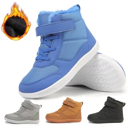 Winter Little/Big Kid Wide High Top Barefoot Shoes | Street-Style Minimalist Sneakers for Boys/Girls | Natural & Healthy Fit