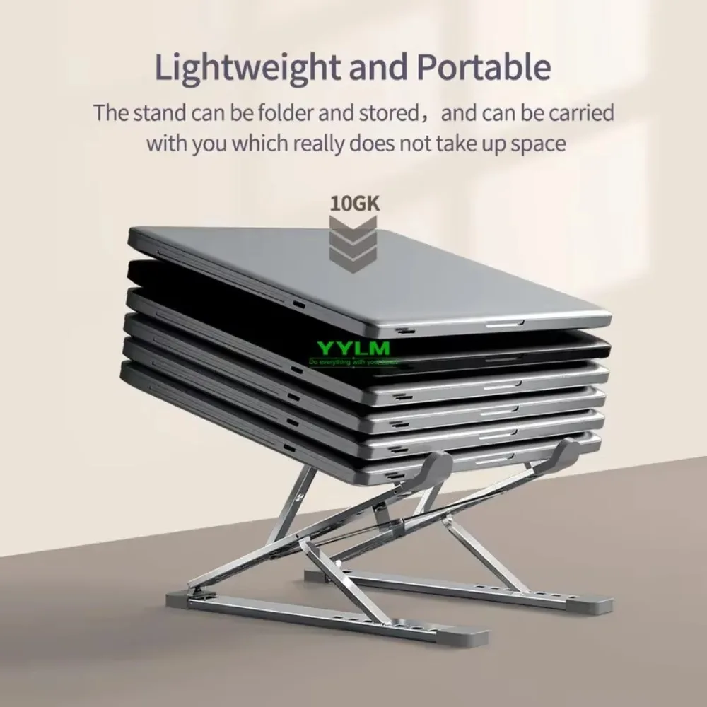 Verstellbarer Tragbarer Stabilerer Laptop-Ständer Aluminium-Kühlständer Faltbarer Notebook-Halter für Macbook Laptop-Ständer