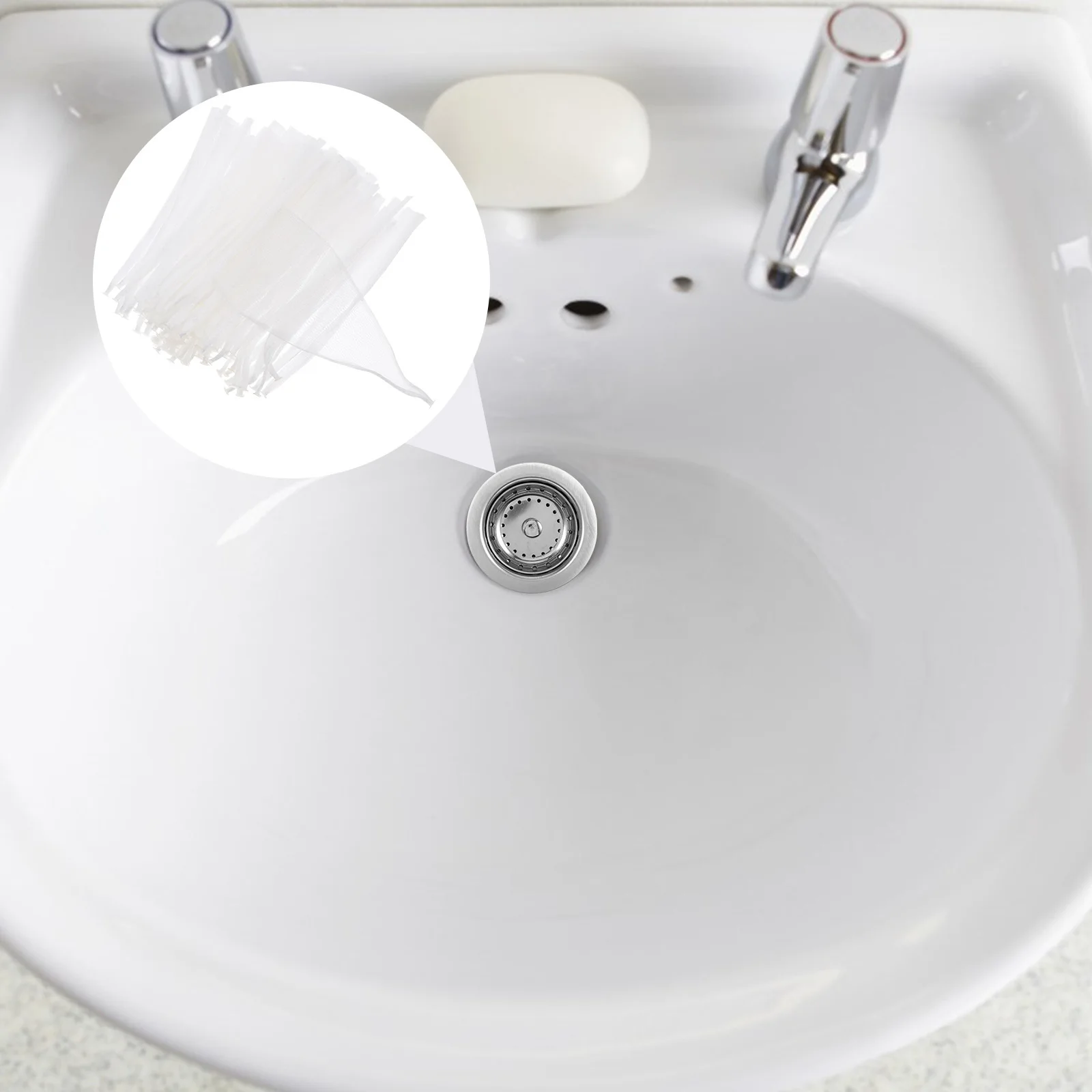 

100 шт., одноразовый сетчатый мешок для раковины, для кухни, предотвращение засорения, тонкий фильтр, бытовой сетчатый мешок для еды